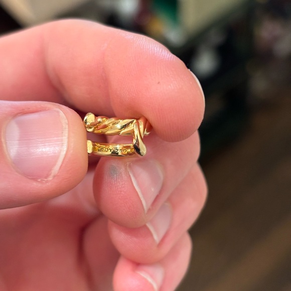 DAVID YURMAN MERCER DOUBLE HOOP HUGGIE EARRINGS - Picture 4 of 7